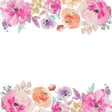 Pin By Clara Ramirez On Frames Floral Watercolor Background Flower Border Png Free Watercolor Flowers