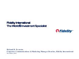 See fidelity international's revenue, employees, and funding info on owler, the world's largest. Fidelity International The Worlds Investment Specialist