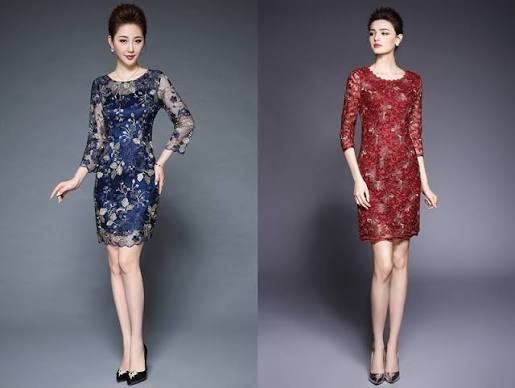 Top 3 mẫu đầm trung niên Quảng Châu sang trọng