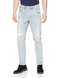 Garcia Mens 601 34 Tapered Fit Jeans Grey Vintage Used