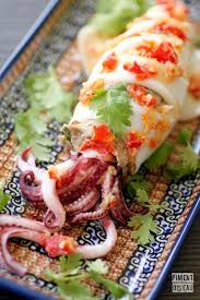 Calamar Farci A La Thaie Piment Oiseau Recettes De Cuisine Recette Asiatique Cuisine Asiatique