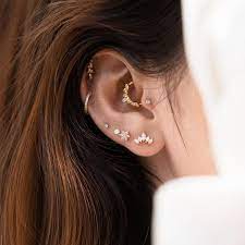Aesthetic Huggie Hoop Earrings Conch And Helix Hoop Earring Etsy Daith Piercing Jewelry Earings Piercings Ear Jewelry
