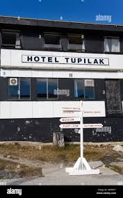 Hotel Tupilak Port of Nanortalik Island of Qoornoq Province of Kitaa  Southern Greenland Kingdom of Denmark Stock Photo - Alamy