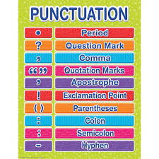 color my world punctuation chart