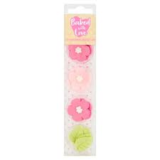 You can use fondant tools to create patterns, shapes, and flowers to add to your cakes. Baked With Love 12 Flowers Leaves Cake Decorations Tesco Groceries