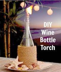 Diy Macrame Tiki Torch Wick Kit Etsy In 2021 Wine Bottle Tiki Torch Wine Bottle Tiki Bottle Crafts