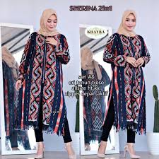 Model baju kerja batik lengan pendek. Model Baju Tunik Kain Tenun Tulisan
