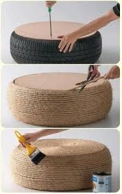 30 Rope Crafts And Decorating Ideas For A Nautical Theme Diy Outdoor Seating Garden Furniture Design Diy Ottoman