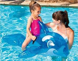 Zjkc Hot Summer Pool Toy Baby Whale Blue Floating Mounts Children S Water Rides Inflatable Float Ring Swim Air Mattre Inflatable Float Beach Toys Swim Training