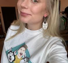 Siberian Husky Sixty Formula Inspired Handmade Polymer Clay Earrings