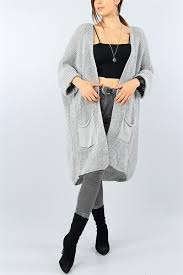 42 95 Tl Duble Kol Gri Bayan Orme Hirka 40676 Modamizbir 2020 Giyim Hirkalar Hirka