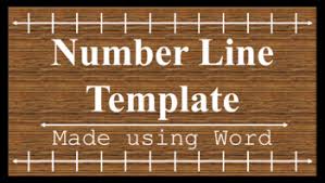This website will make number lines for you to use. Number Line Template Word By Regina Shikwana Tpt