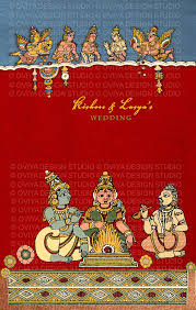 I needed 100 invitations for a us wedding that was in a few weeks. South Indian Kalamkari Inspired Wedding Card Front Indian Wedding Invitation Cards Wedding Card Design Indian Indian Invitation Cards