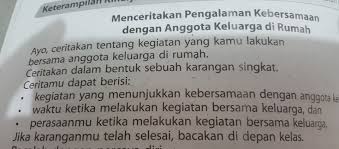 Cerita pengalaman masuk sekolah jika dilihat dari isi atau jalan ceritanya pengalaman masuk sekolah dapat kita katakan merupakan sebuah cerita tentang pengalaman seseorang. Menceritakan Pengalaman Kebersamaan Dengan Anggota Keluarga Di Rumah Brainly Co Id