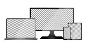 Realistic Computer Laptop Tablet And Mobile Phone With Transparent Wallpaper S Aff Transparent Phone Screen Wallpaper
