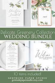 Printable Wedding Bundle Personalized Wedding Invitation Suite Day Of Templates Minimalist Modern Wedding Decor Instant Download 27 Wedding Printables Printable Wedding Invitations Diy Printable Wedding Invitations