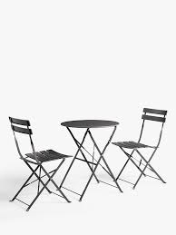 Featuring a black glass tabletop, the whole set fits any of your current outdoor layout or even indoor settings. Anyday John Lewis Partners Camden Garden Bistro Table Chairs Set