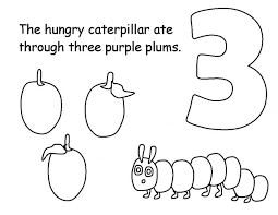 Download and print plum coloring pages for kids! Caterpillar Eating Three Plums Coloring Page Kids Play Color