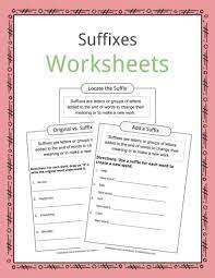 Suffixes Worksheets Examples Definition Suffixes Worksheets 2nd Grade Worksheets Prefixes