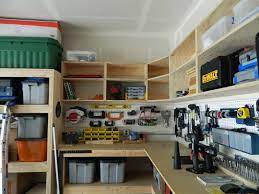 Instead, you may find a long, narrow workbench installed along a wall is enough to suit your purposes. Diy Garage Cabinets To Make Your Garage Look Cooler Elly S Diy Blog Garage Wall Storage Garage Storage Plans Overhead Garage Storage