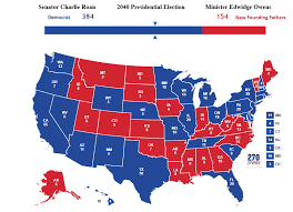 2040 American Presidential Election Results Purge Election Year Imaginarymaps