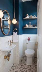 These dreamy blue bathroom ideas are what #bathroomgoals are made of! Beautiful Luxury Blue Colors Bathroom Decor Ideas 48 Small Toilet Room Small Bathroom Small Bathroom Decor