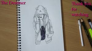 How to draw a hood. How To Draw A Cool Hoodie Girl A Girl With Hooded Sweatshirt Youtube