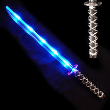 Light Up Ninja Swords Blue Led Ninja Sword Saber Sureglow Com