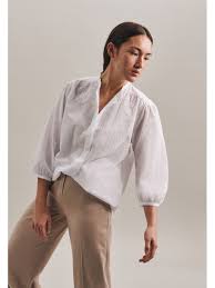 Si vous recherchez chemisier blanc, vous êtes à la bonne adresse. Chemisier Blanc Brode Manches 3 4 Col Mao Seidensticker