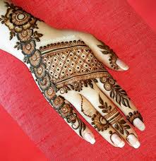 Flower And Checks Arabic Mehndi Design Rajasthani Mehndi Designs Mehndi Designs 2018 Mehndi Design Photos