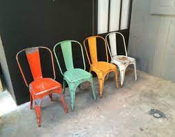 Chaise ancienne multiples deco meuble industriel 1950. Ensemble De 4 Chaises Tolix Modele A