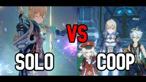 Free To Play Solo Vs Coop In A Ar45 Domain Genshin Impact Youtube