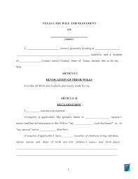 To write your will — for example, by using our free will template — simply fill in the blanks with your information. Fillable Texas Last Will And Testament Form Free Formspal