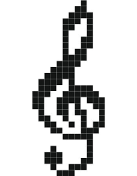 Treble Clef Stickers Muraux Stickaz Dessin Pixel Dessin Petit Carreau Pixel Art Minecraft