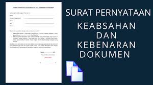 Dalam proses pendaftaran pada semua jenjang dan jalur tersebut,. Surat Pernyataan Keabsahan Dan Kebenaran Dokumen Youtube