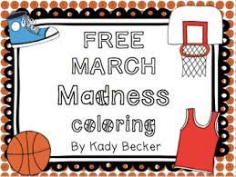 Free coloring page kids company. Free March Madness Coloring Pages By Kady Did Doodles By The Mini Mitten