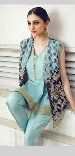 Colour Combination Sky Blue And Royal Blue Pakistani Outfits Pakistani Dresses Casual Pakistani Dress Design
