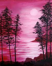 Maybe you would like to learn more about one of these? 60 Easy Landscape Painting Ideas For Beginners Easy Diy Canvas Paintings Simple Oil Painting Techniques In 2021 Silhouette Painting Easy Landscape Paintings Canvas Painting Diy