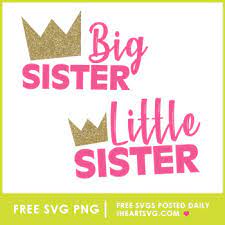 Big sister little sister svg. Big Sister Svg Little Sister Svg Clip Art Art Collectibles