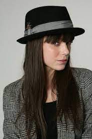 Felt Womens Black Short Brimmed Fedora Hats Fedora Hats And Crochet Hats Galleries Tocados Sombreros Y Tocados Sombreros