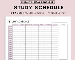 The stickers available in this printable would be fantastic. Minimalist Revision Timetable Printable Set Hourly Agenda Etsy Australia