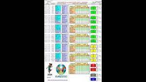 Uefa euro 2020 schedule, fixtures, matches, time table. Fixture En Excel Eurocopa 2021 Youtube