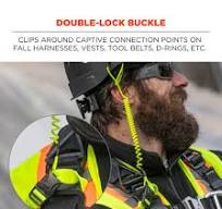Hard Hat Lanyard, Coil Lanyard Buckle | Ergodyne