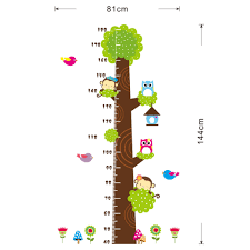 children room kindergarten height measure chart owl money