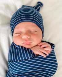 Let's hear it for these timeless stripes! Mabel + Hank are clear fan  favorites, and for good reason. The peachy pink and navy blue are the  sweetest tones for girl & boy.