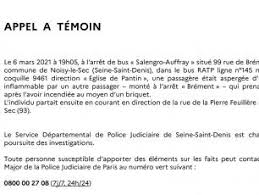 Faire un appel à témoin. Appels A Temoin Prefecture De Police