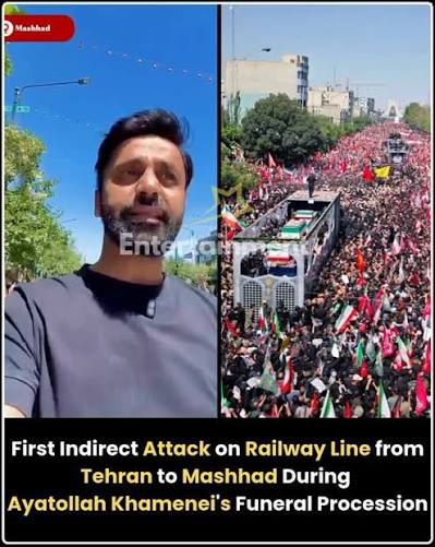 #WaseemBadami shares a brief report on the attack on Tehran–Mashhad railway  track 🚄 during the final day of #AyatollahAliKhamenei 's funeral  procession, while highlighting public sentiment following ...
