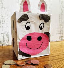 The box will hold six 1 gallon jars (lots of room for most any collection of money and valuables. Adorable Diy Coin Bank For Kids Platein28