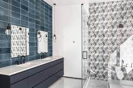 Glass bathroom tiles mosaic tiles for glass tile bathrooms. Best 56 Modern Bathroom Glass Tile Walls Design Photos And Ideas Dwell