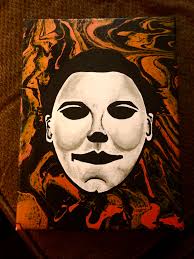 Creator: Me! (MLpaintings) Medium: Acrylic paint This painting is titled  Play Date, it's a fun ghostly painting I made in time for Halloween! I even  made some stickers of this design 🙂